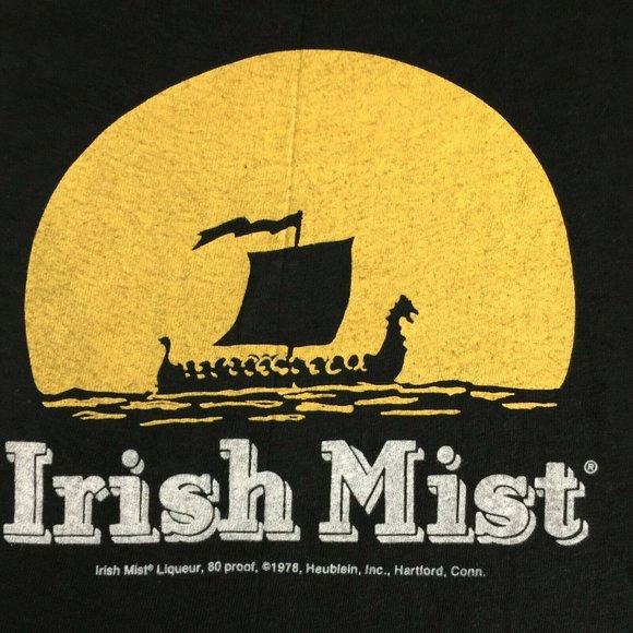 Vintage 1978 Irish Mist Liqueur T-Shirt NOS L Tee Top - Picture 2 of 5